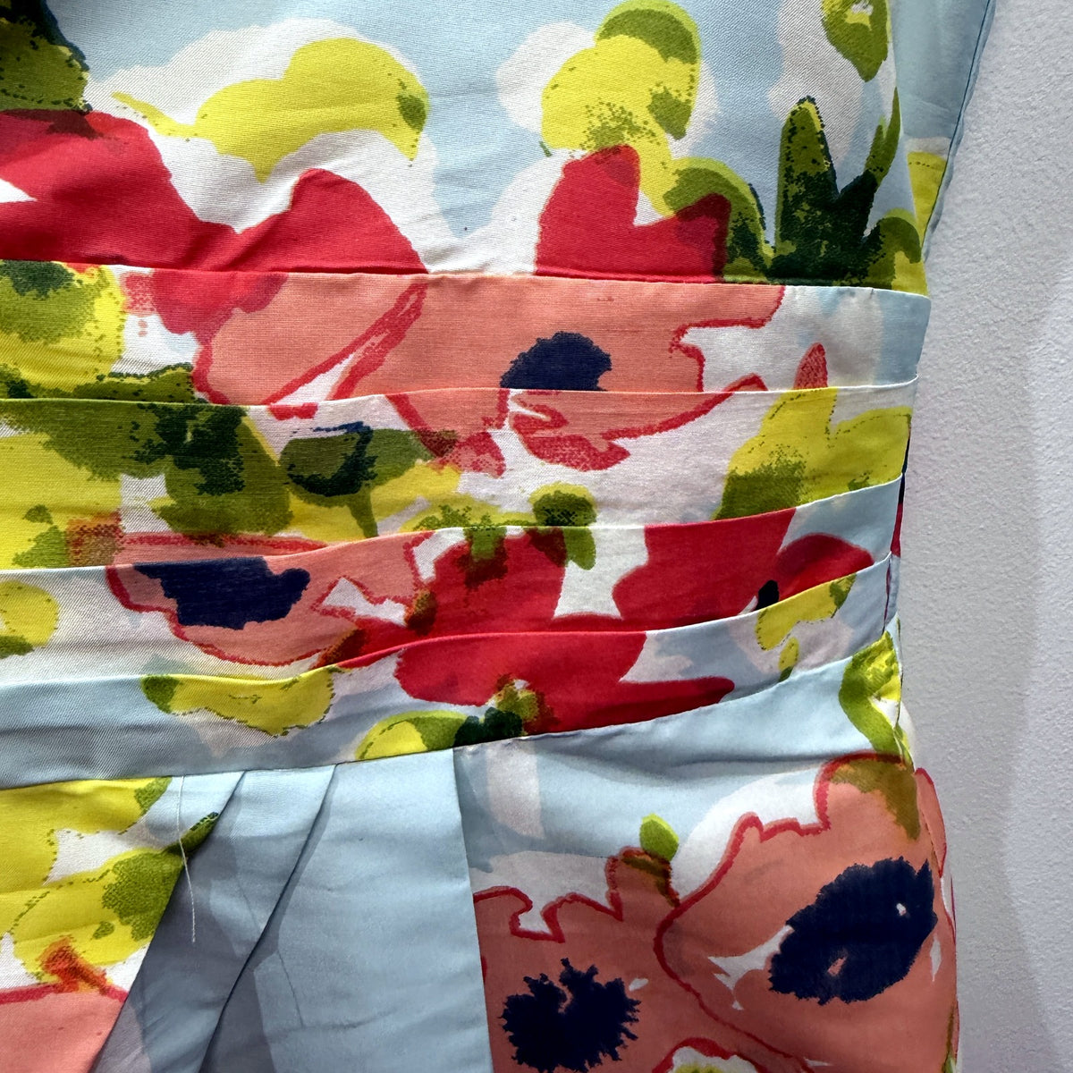 Perri Cutten Womens Floral Print Midi Dress Casual Feminine Mint Size 16