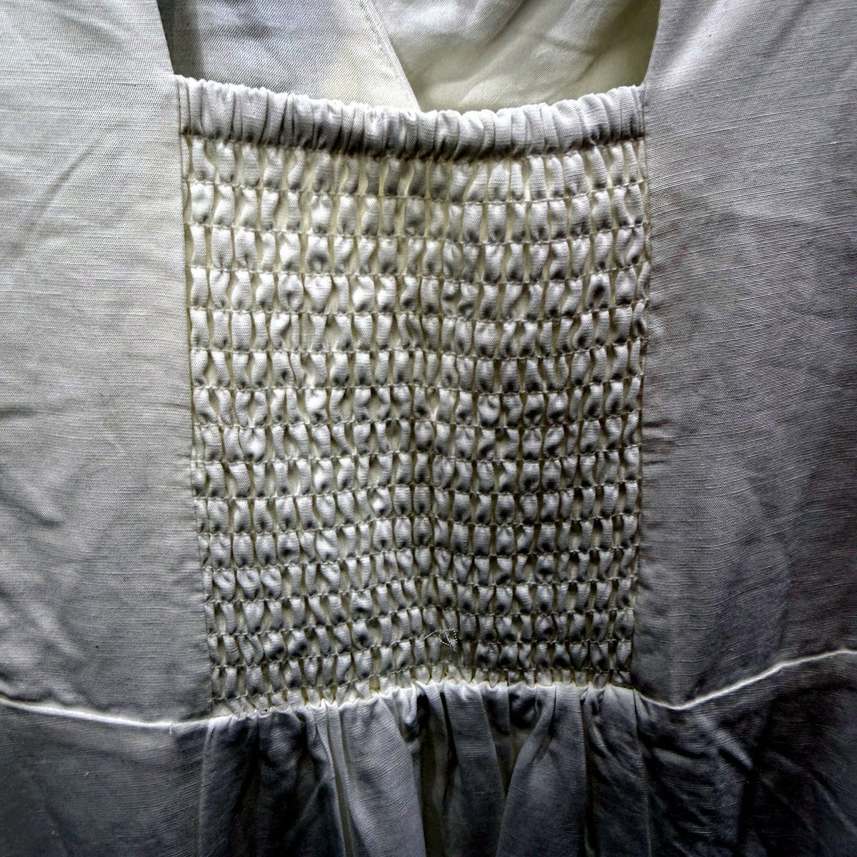 French Connection Womens Flared Puff Sleeve Smocked Dress White Size 8 NEW