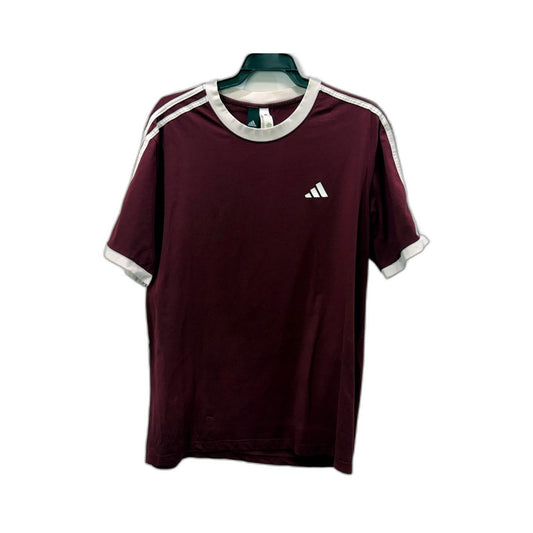 adidas Womens Maroon Cotton Pullover Sweatshirt - Comfortable XL Size