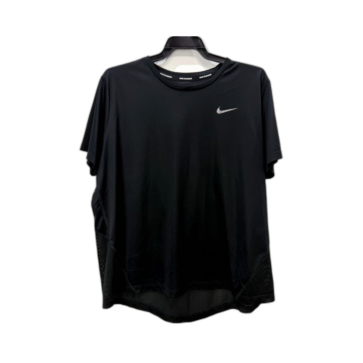 Nike Womens Dri-Fit Athletic Running Shirt for Gym Workouts in Black XL