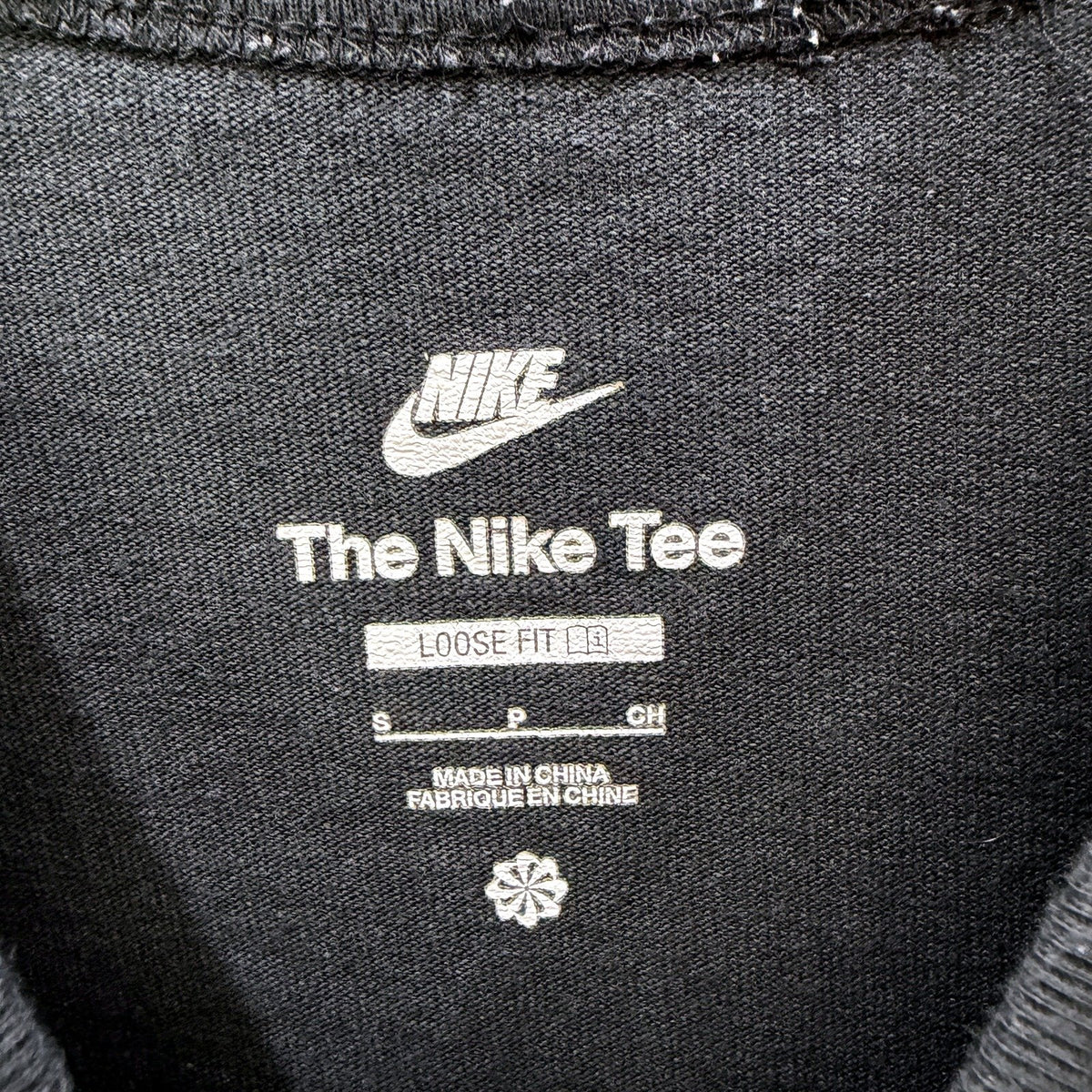 Nike Mens Pullover Sweatshirt Black Casual Loose Fit Cotton T-shirt Size S