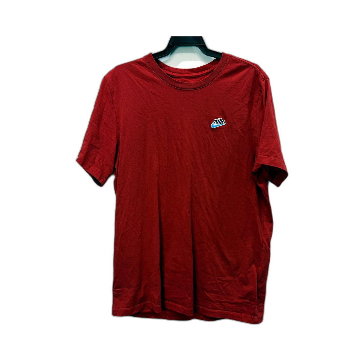 Nike Mens Cotton T-Shirt in Red, Large Size for Casual Wear NEW