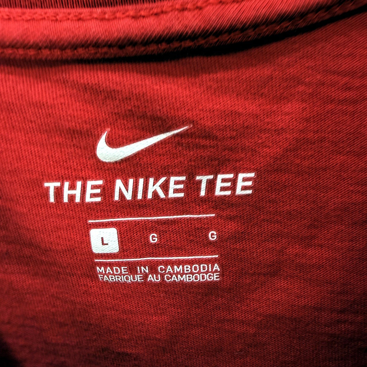 Nike Mens Cotton T-Shirt in Red, Large Size for Casual Wear NEW