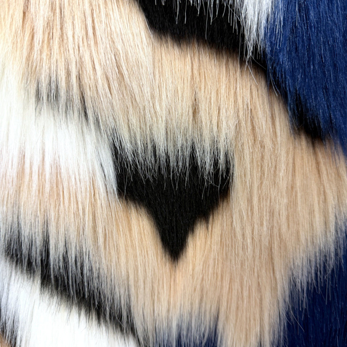 Ebony n Ivory Womens Faux Fur Jacket Patterned Multi Color Size Small