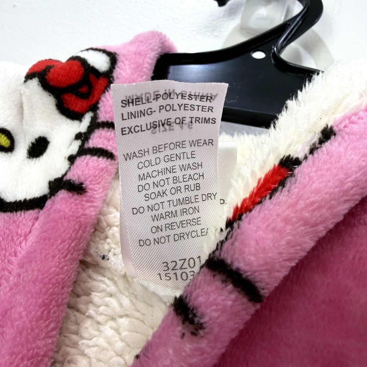 Girls' Hello Kitty Fleece Pullover Hoodie in Pink for Sizes 4-6