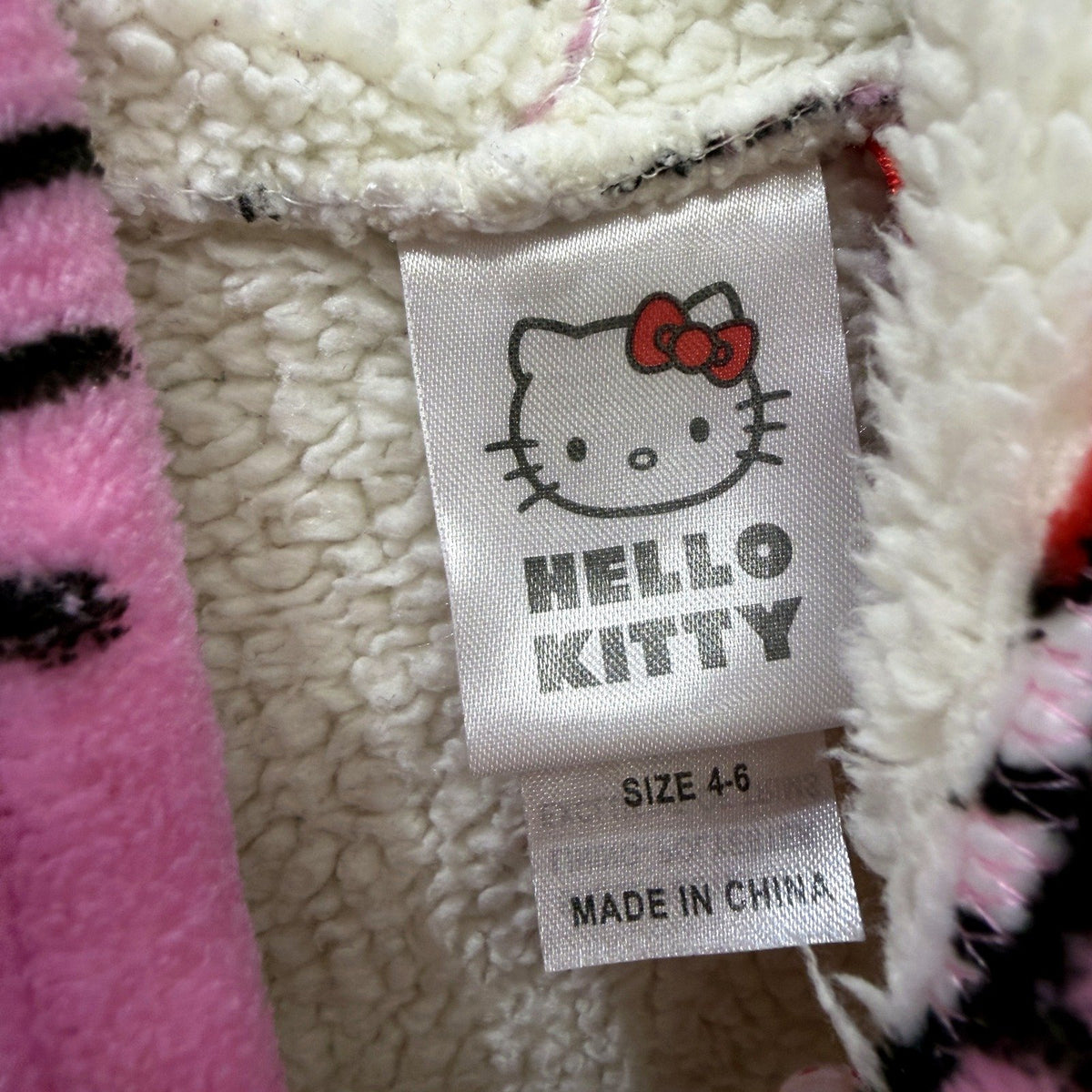 Girls' Hello Kitty Fleece Pullover Hoodie in Pink for Sizes 4-6