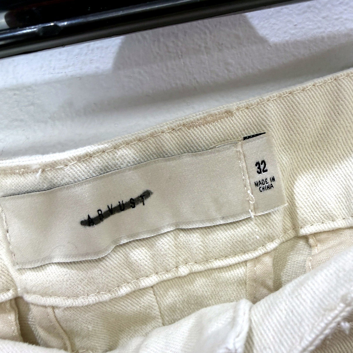 Arvust Mens Fuller Chino Pants - Natural Cotton Pleated Size 32 NEW