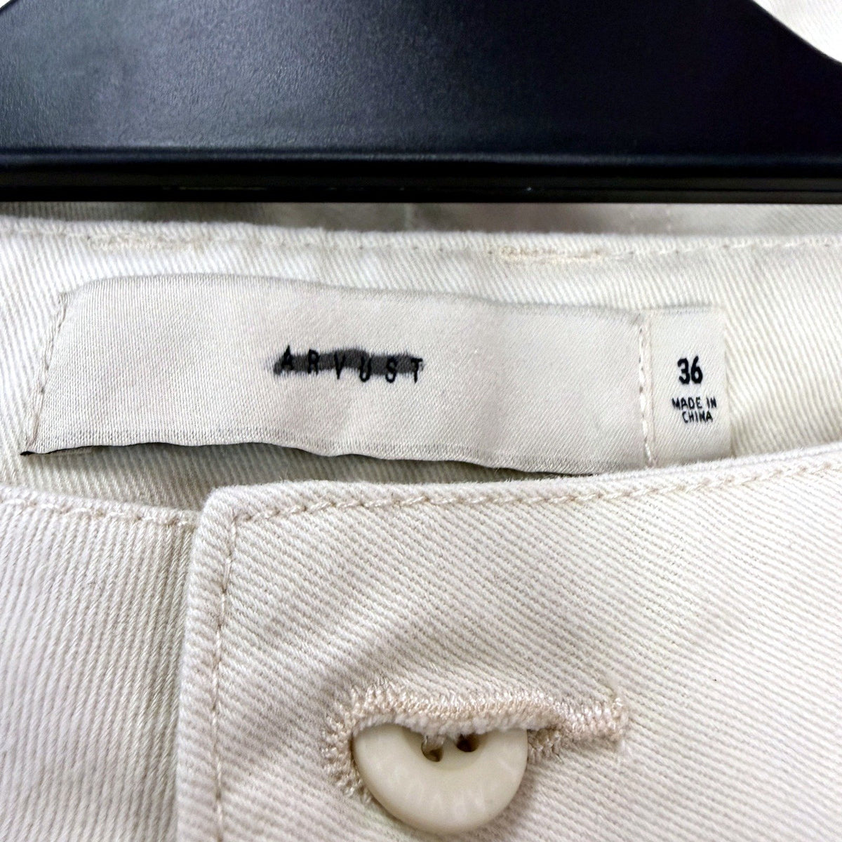 Arvust Mens Fuller Pleated Chino Pants Casual Cotton Trouser Natural Size 36 NEW