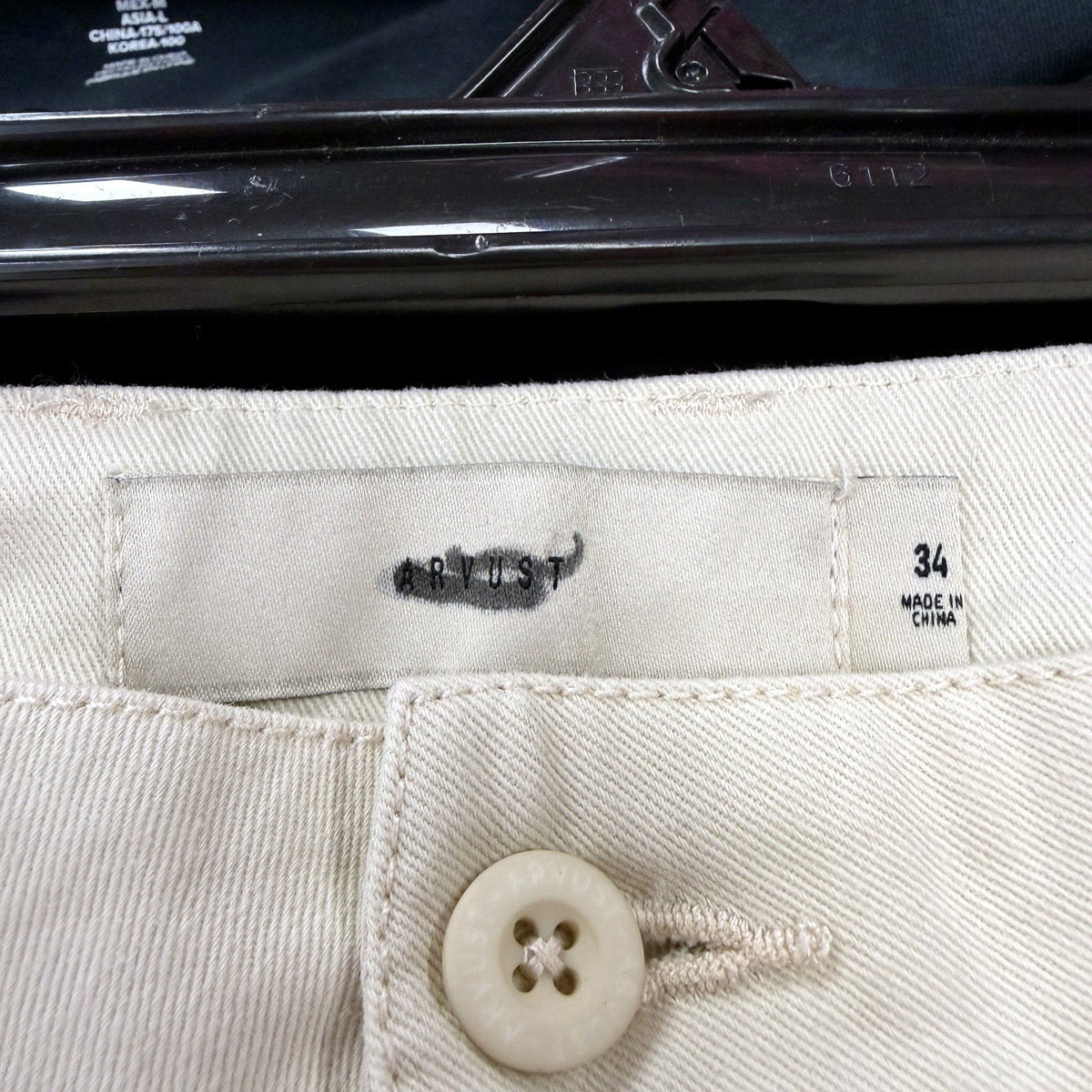 Arvust Mens Fuller Pleated Cotton Chino Pants in Natural Size 34 NEW