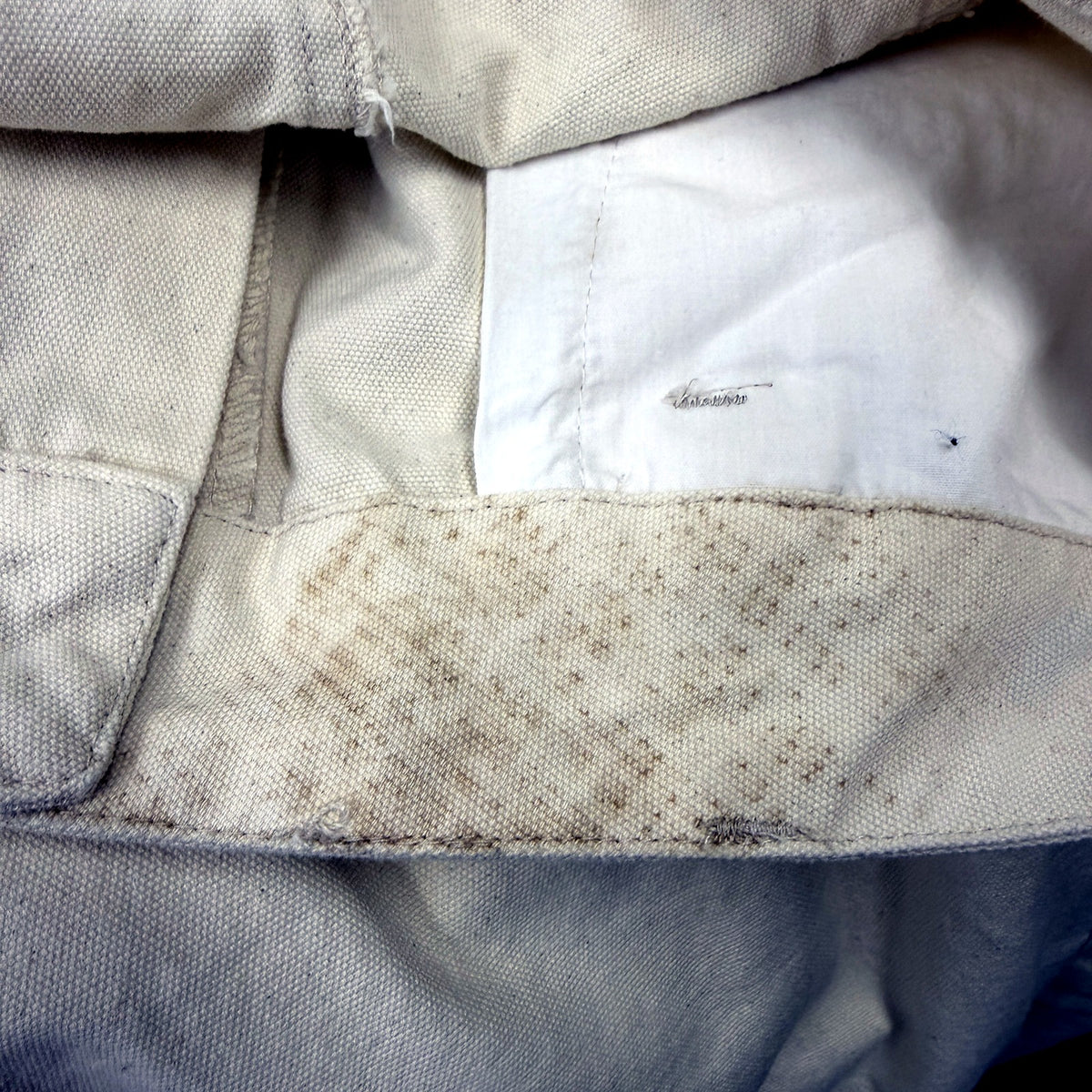 Arvust Mens Studio Carpenter Pant Cotton Canvas Utility Workwear Cream Sz XL NEW