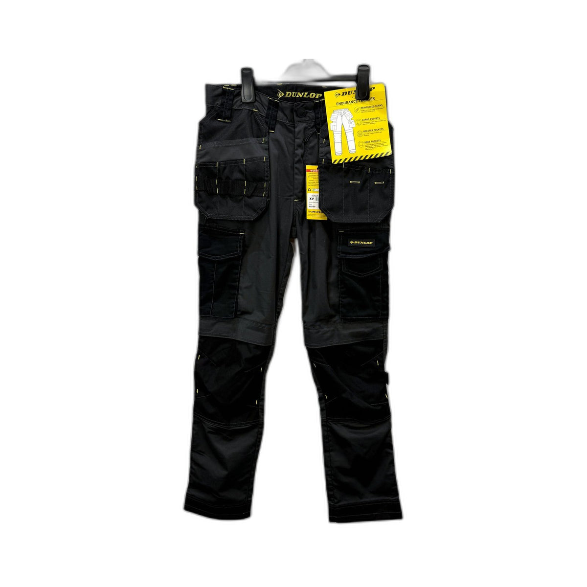 Dunlop Mens Endurance Work Trousers Black Utility Size Sz 30W/L31 NEW