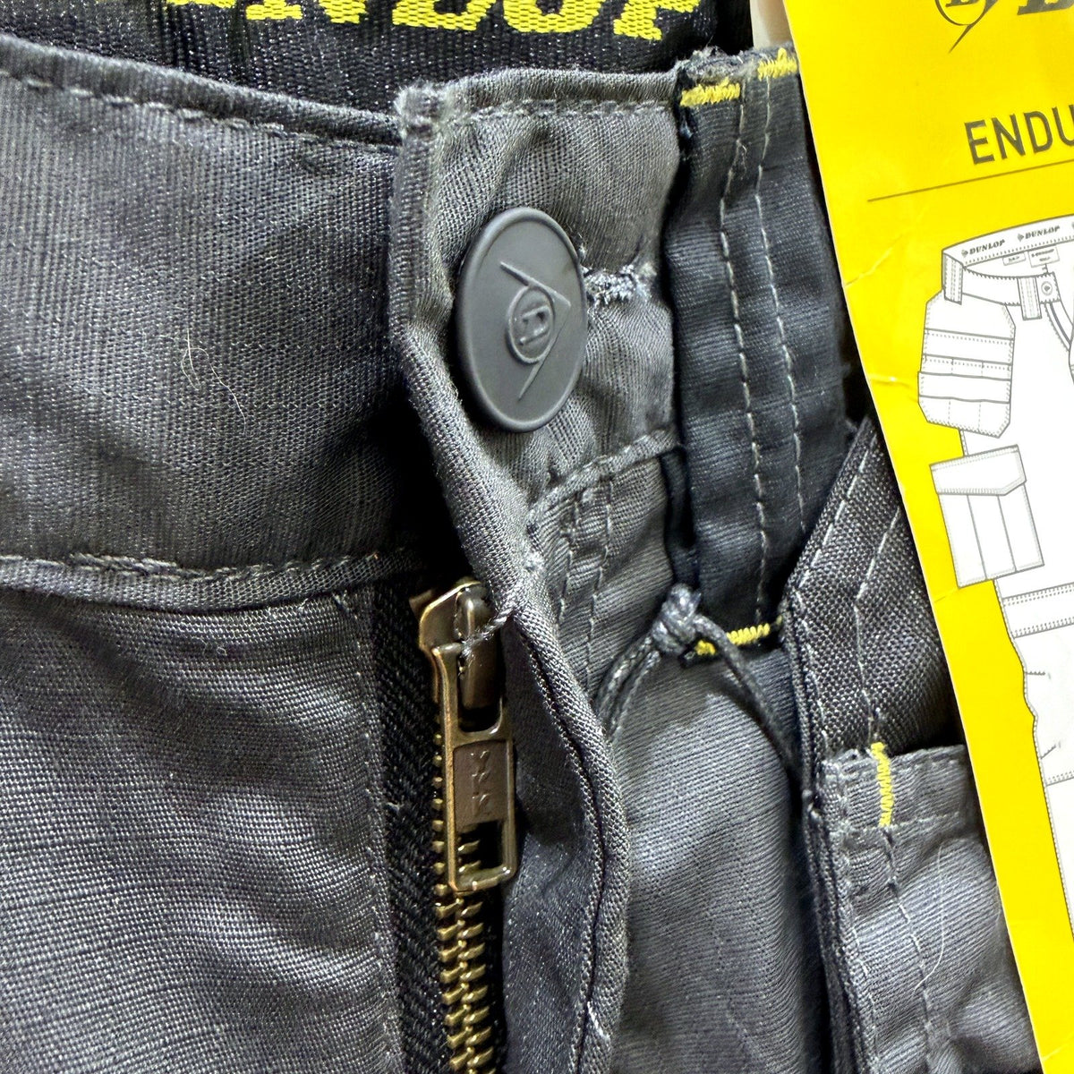 Dunlop Mens Endurance Work Trousers Black Utility Size Sz 30W/L31 NEW