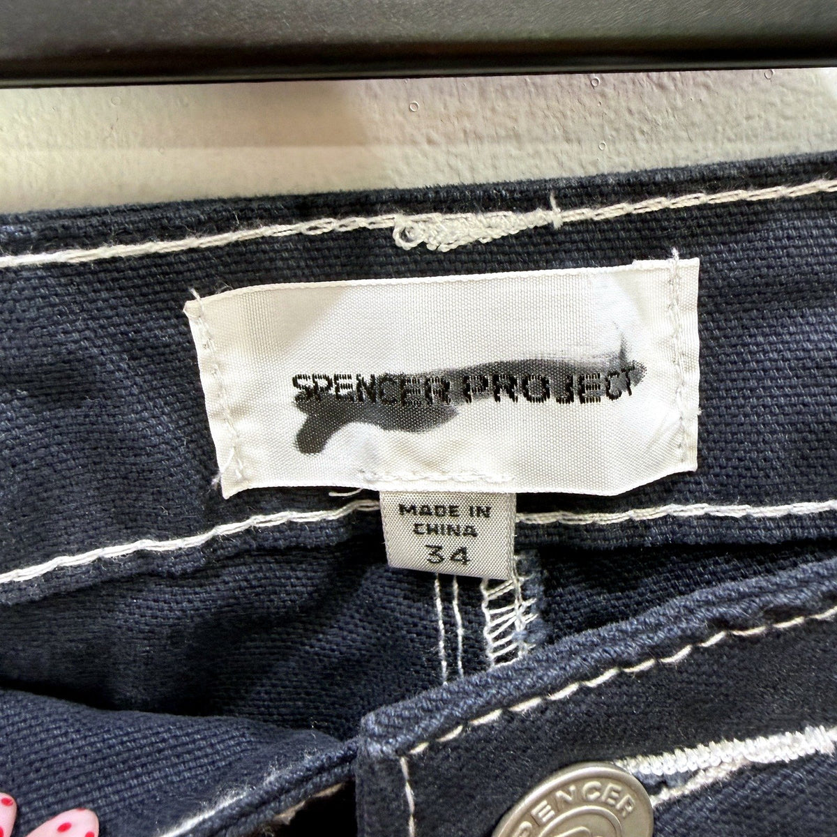 Spencer Project Mens Workwear Pants Cotton Navy Blue Size 34 NEW