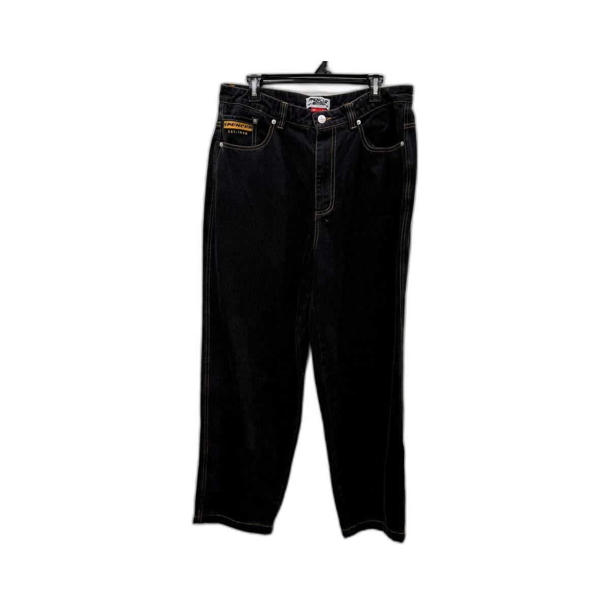 Spencer Project Mens Wide Leg Black Cotton Jeans Size 32 NEW