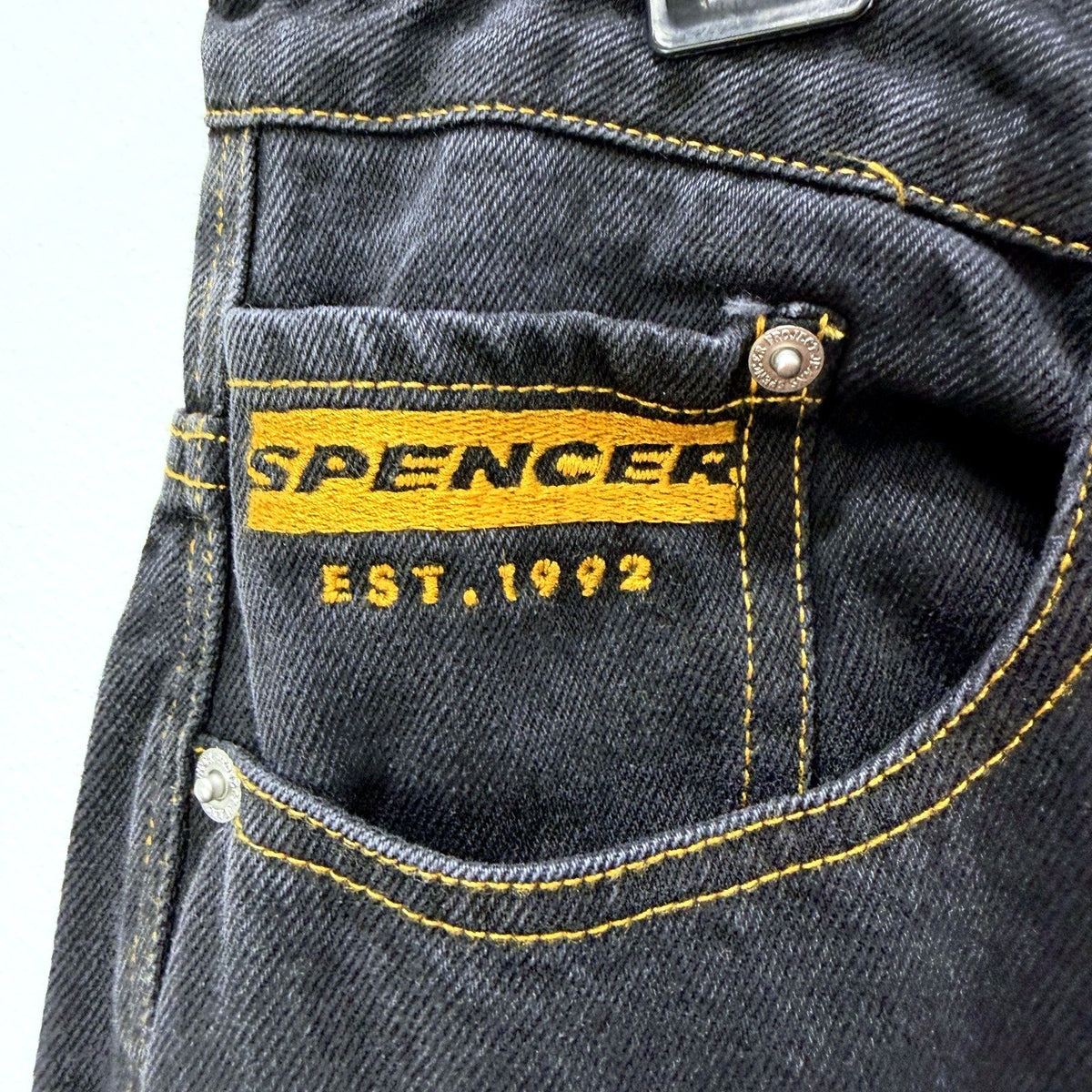 Spencer Project Mens Wide Leg Black Cotton Jeans Size 32 NEW
