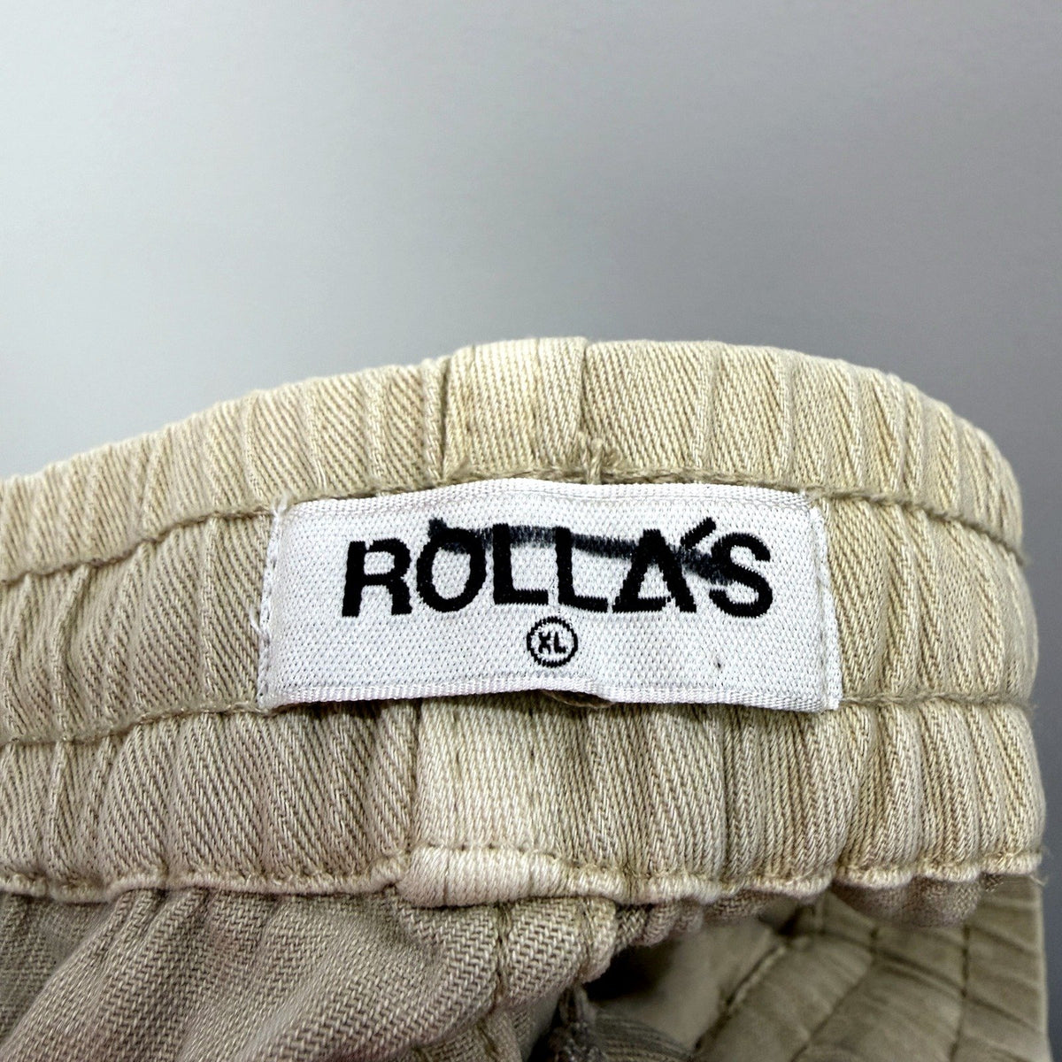 Rolla's Mens Cotton Loose Cargo Pants Casual Beige Relaxed Fit XL Size NEW