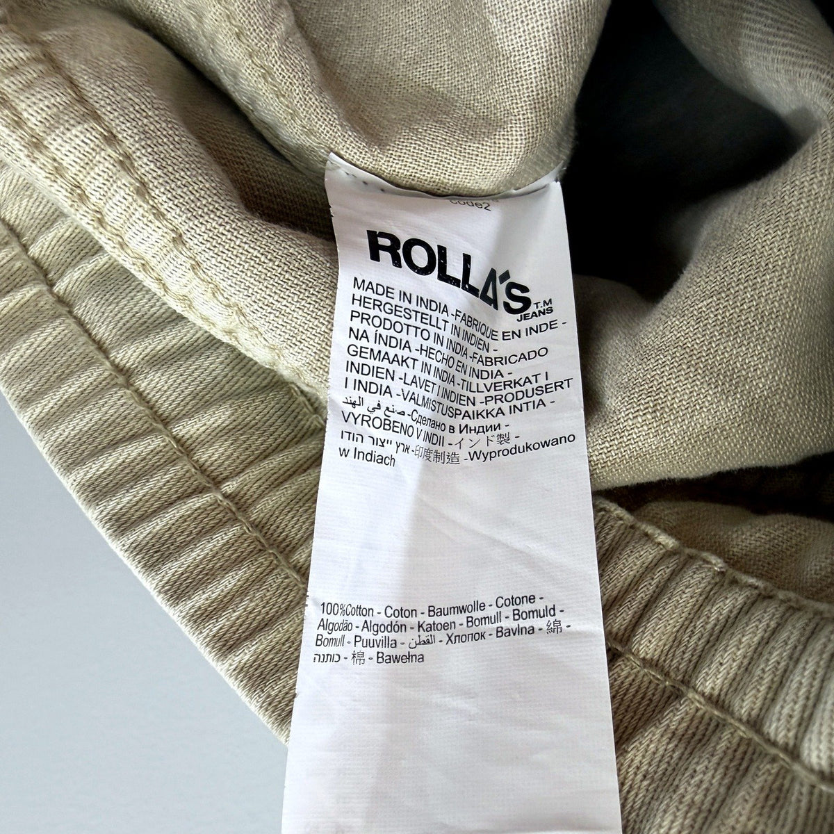 Rolla's Mens Cotton Loose Cargo Pants Casual Beige Relaxed Fit XL Size NEW