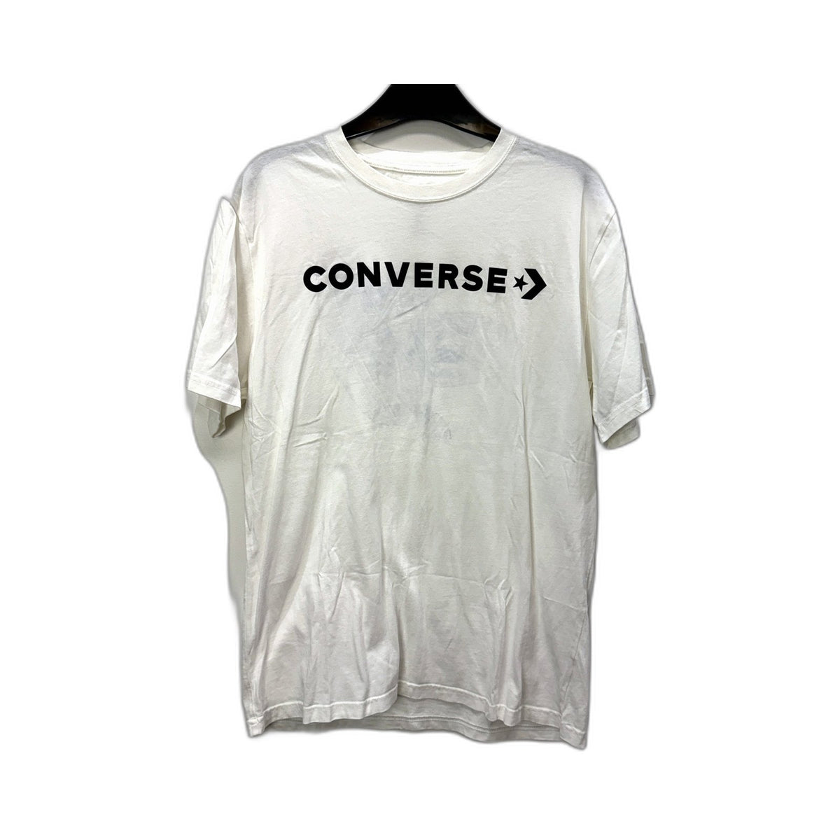 Converse Mens Casual Cotton Pullover Sweatshirt T-Shirt, White, Size M