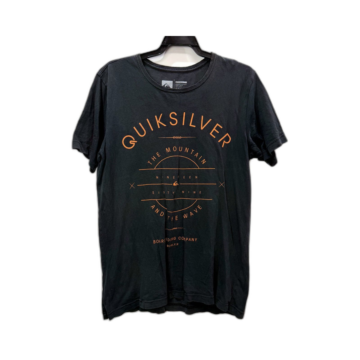 Quiksilver Mens Cotton Graphic Logo T-Shirt in Black for Small Size