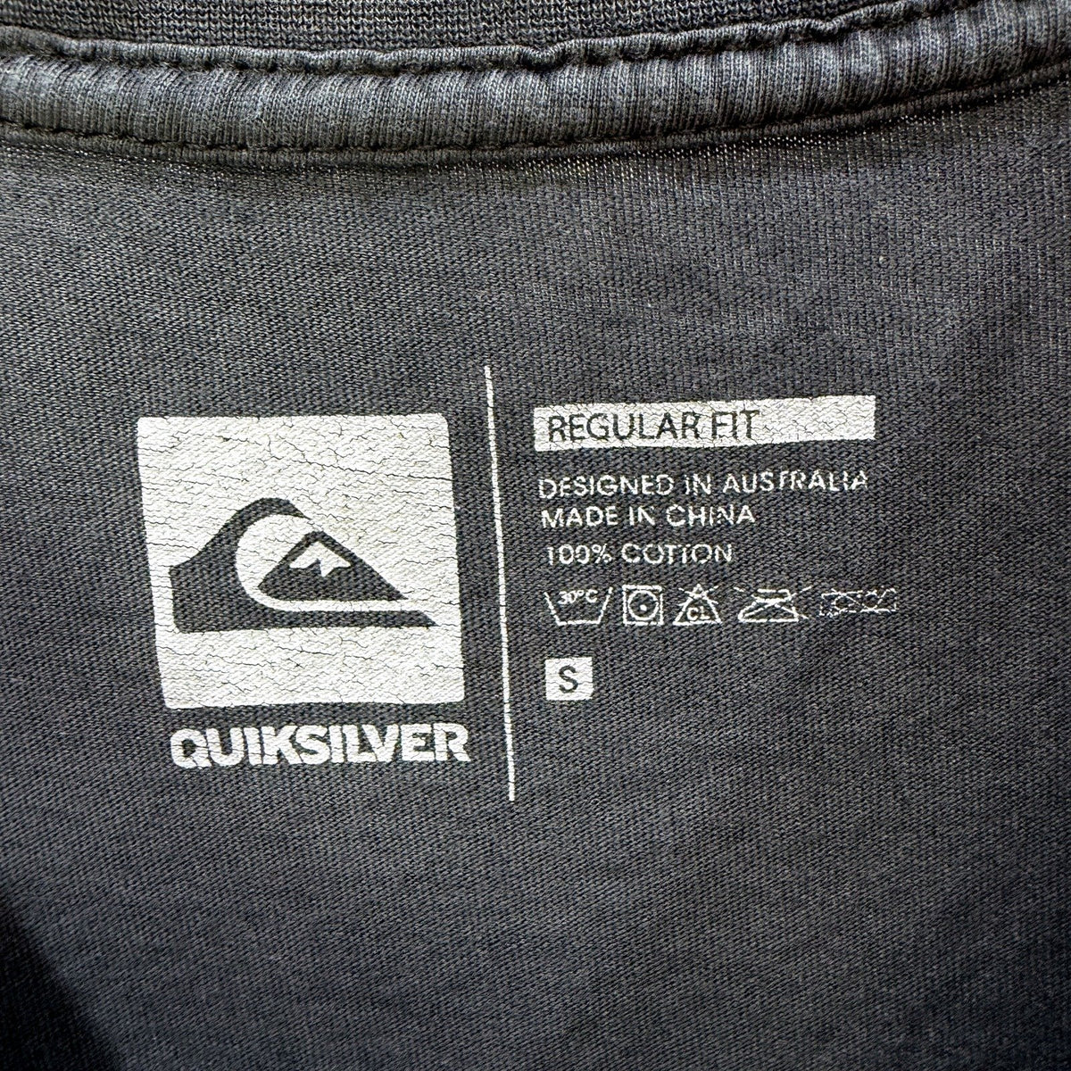 Quiksilver Mens Cotton Graphic Logo T-Shirt in Black for Small Size