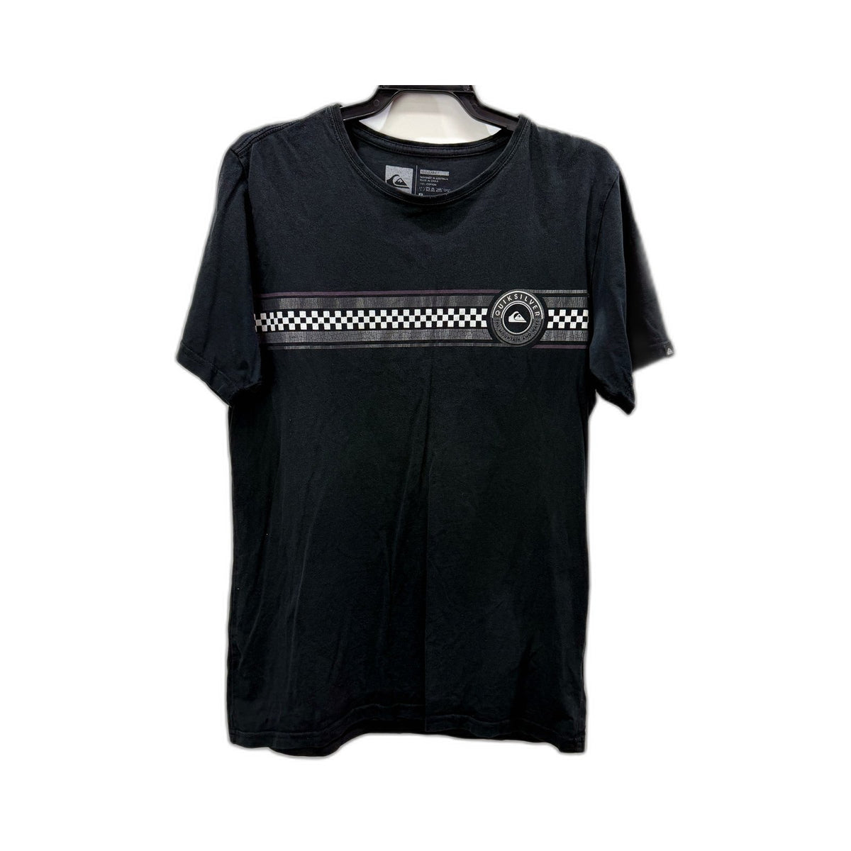 Quiksilver Mens T-Shirt Pullover Sweatshirt Soft Comfortable Cotton Black Size S
