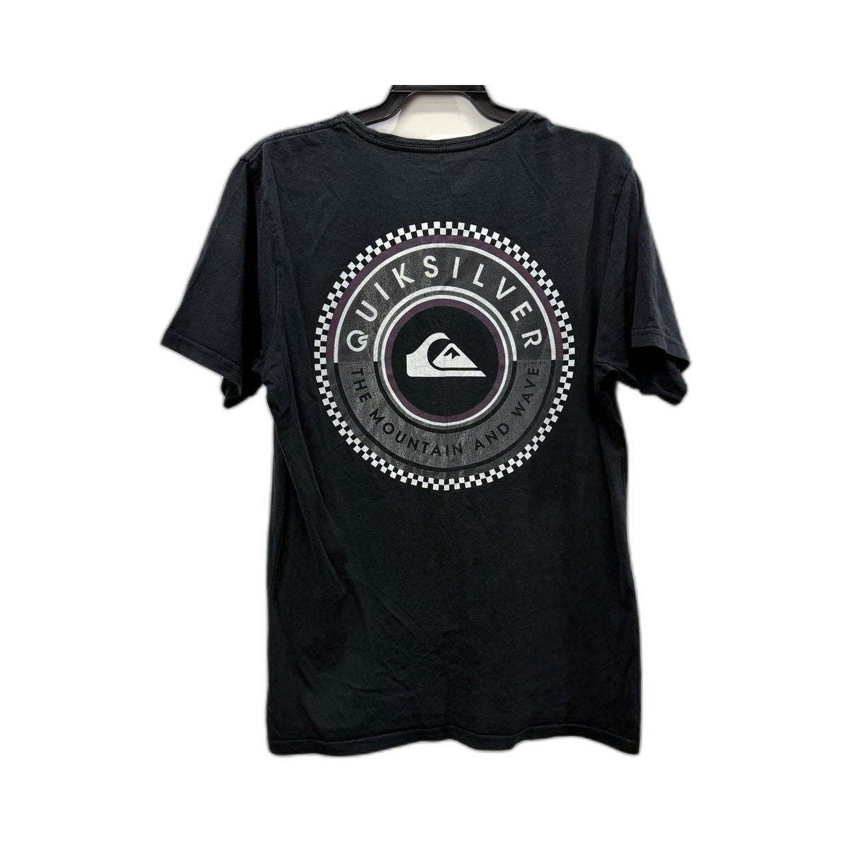 Quiksilver Mens T-Shirt Pullover Sweatshirt Soft Comfortable Cotton Black Size S