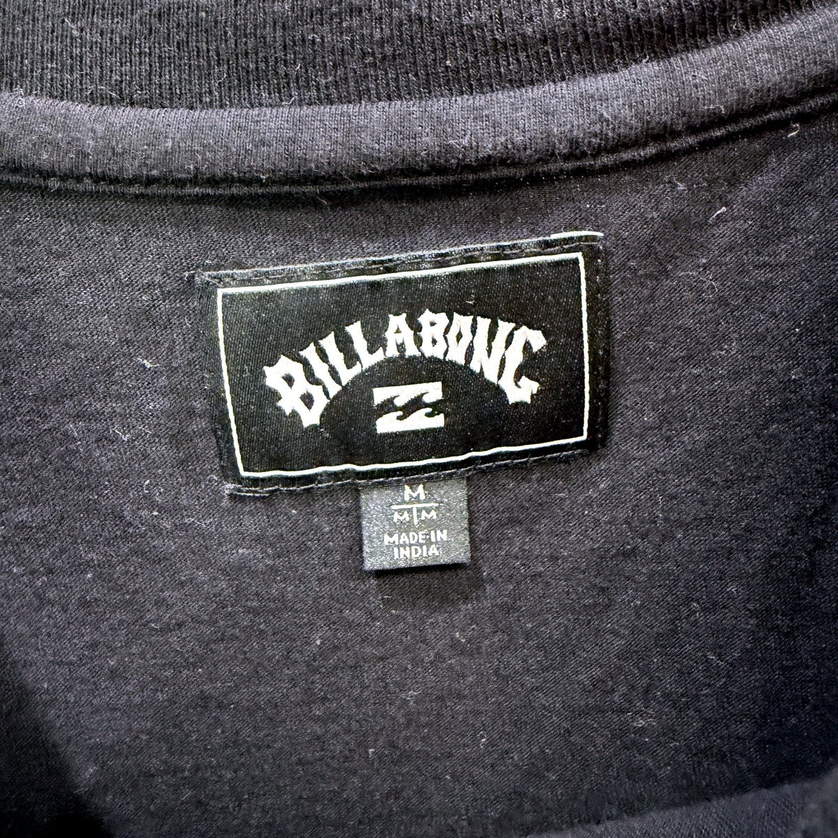Billabong Mens Striped Pullover Sweatshirt Black with Pink and Gray Size M