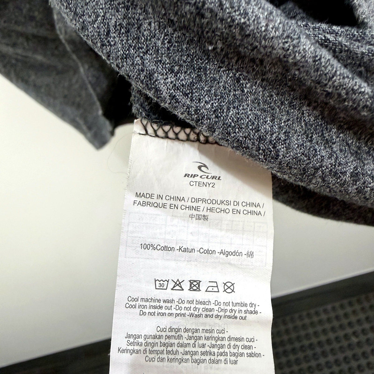 Rip Curl Mens Charcoal Gray Pullover Sweatshirt, Size M, Surf T-Shirt