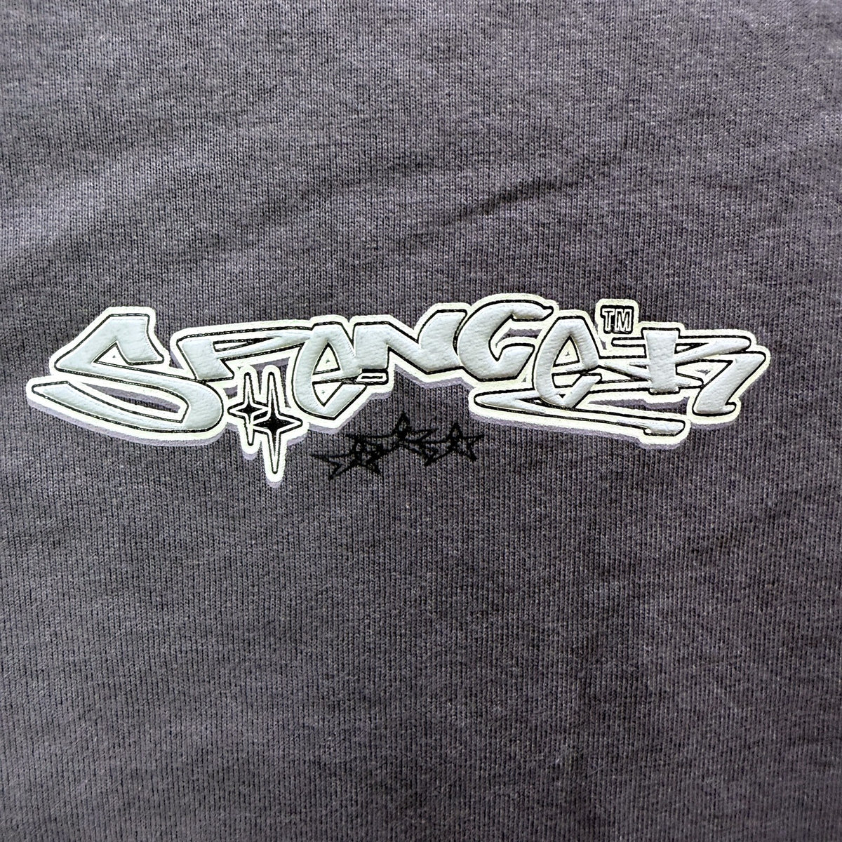 Spencer Project Mens Black Washed Cotton Sticker T-Shirt, Size S NEW