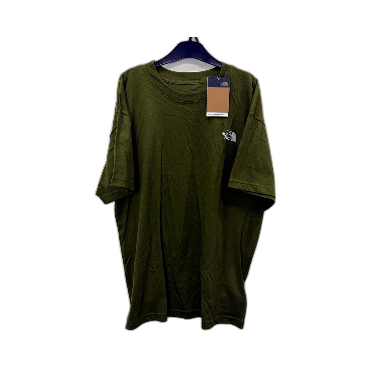 The North Face Mens Olive Green Box Fit Pullover Sweatshirt - Large NEW
