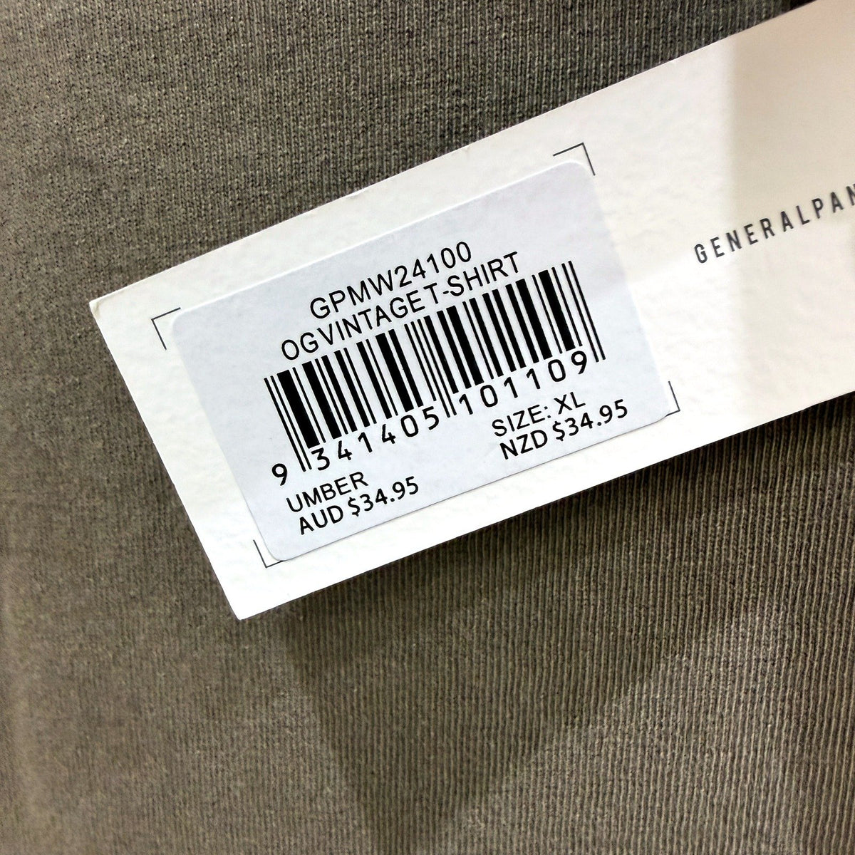 General Pants Co. Mens O.G Vintage Pullover Sweatshirt Brown Cotton Size XL NEW
