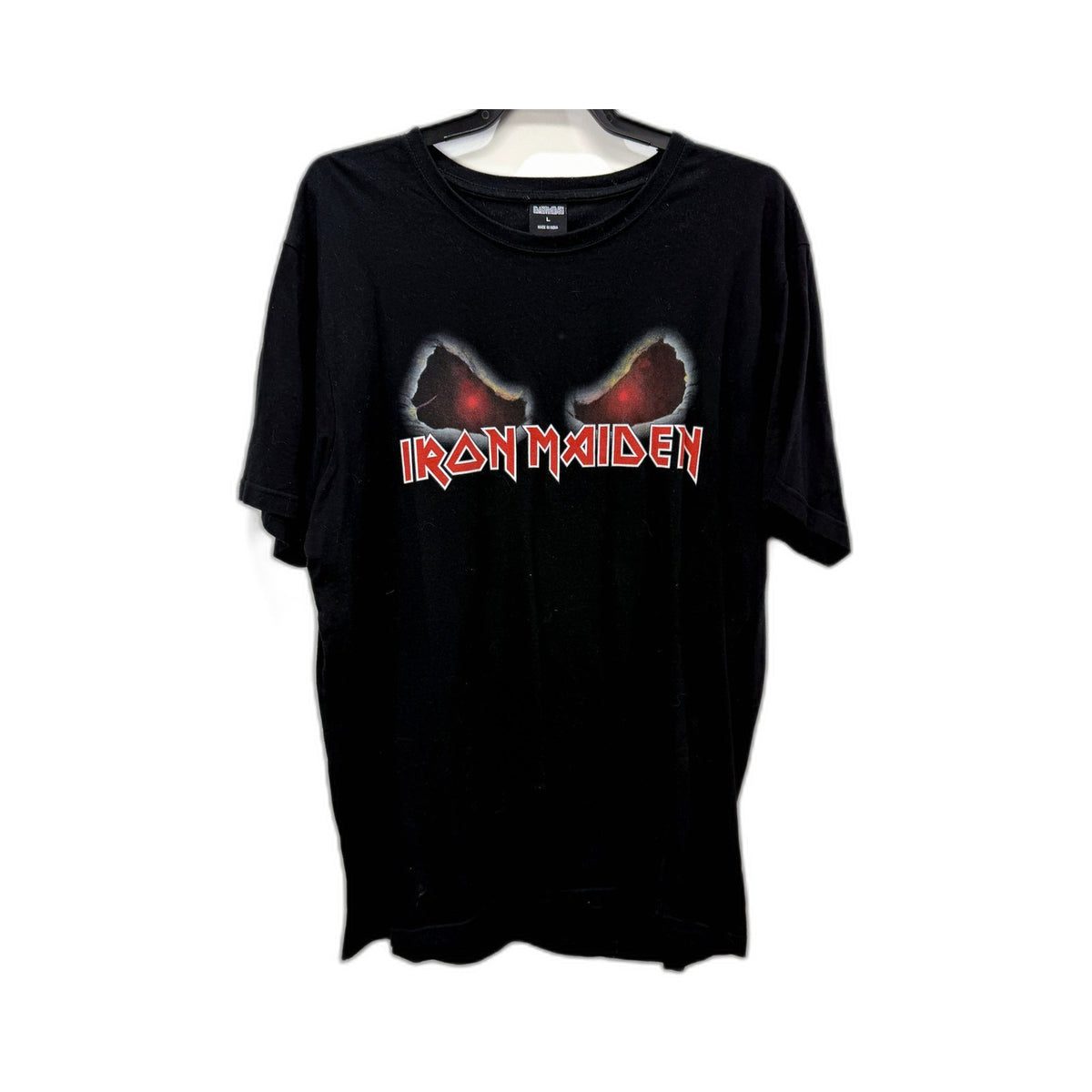 Iron Maiden Mens Black Heavy Metal Band Graphic T-Shirt Size Large