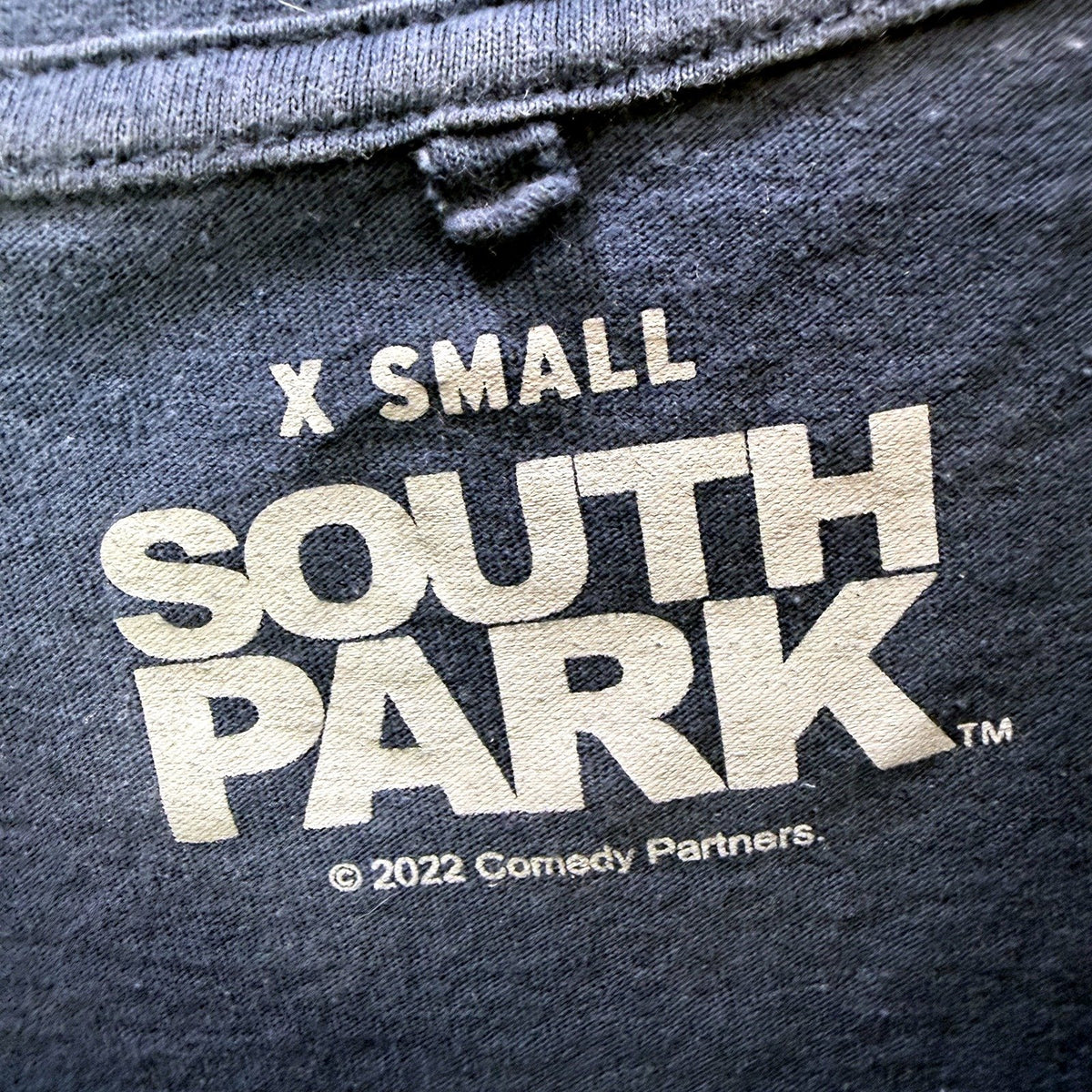 South Park Mens Navy Blue Graphic T-Shirt for Extra Small