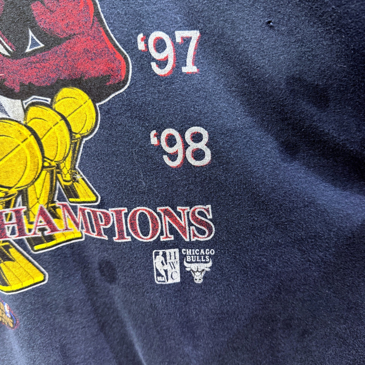 Mitchell & Basketball T-Shirt Ness Mens Vintage Retro Navy Blue Pullover Sz XL