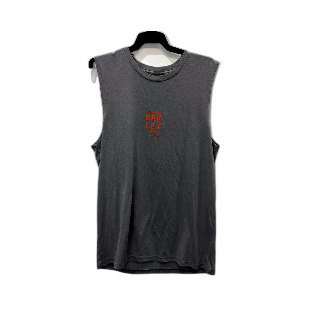 Oakley Mens Green Grey Cotton Blend Sleeveless Tank Top, Size M
