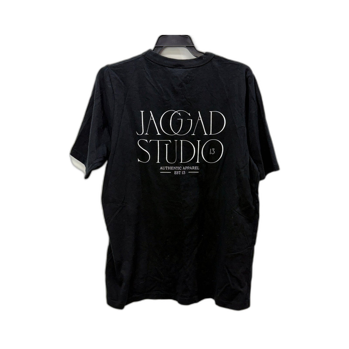 Jaggad Studio Mens 100% Cotton Black T-Shirt, Size S