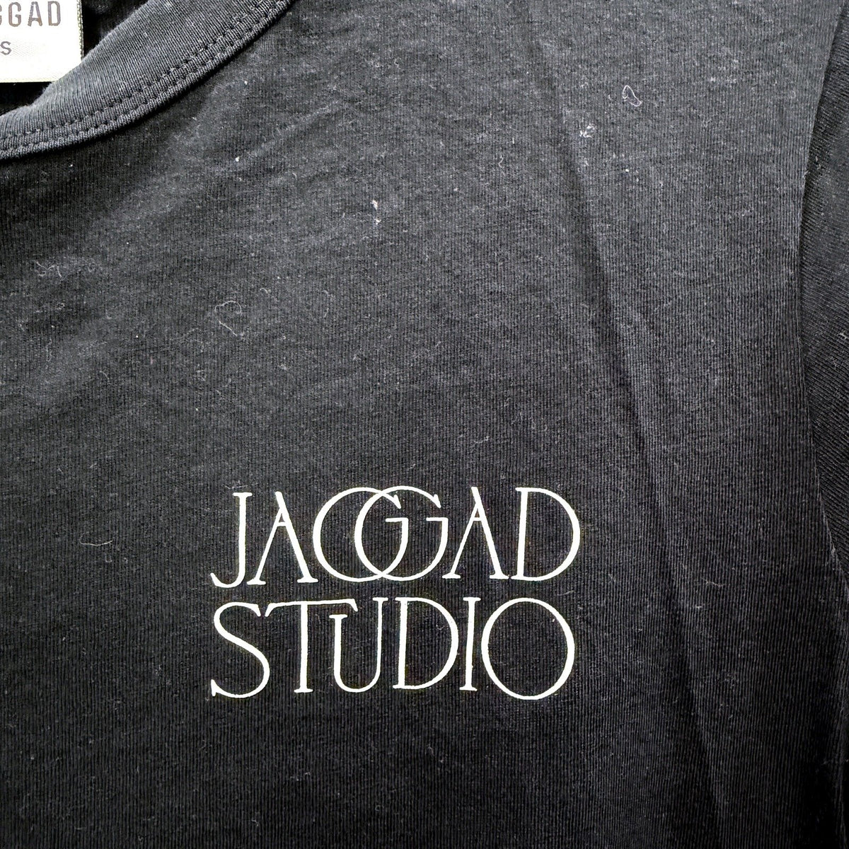 Jaggad Studio Mens 100% Cotton Black T-Shirt, Size S