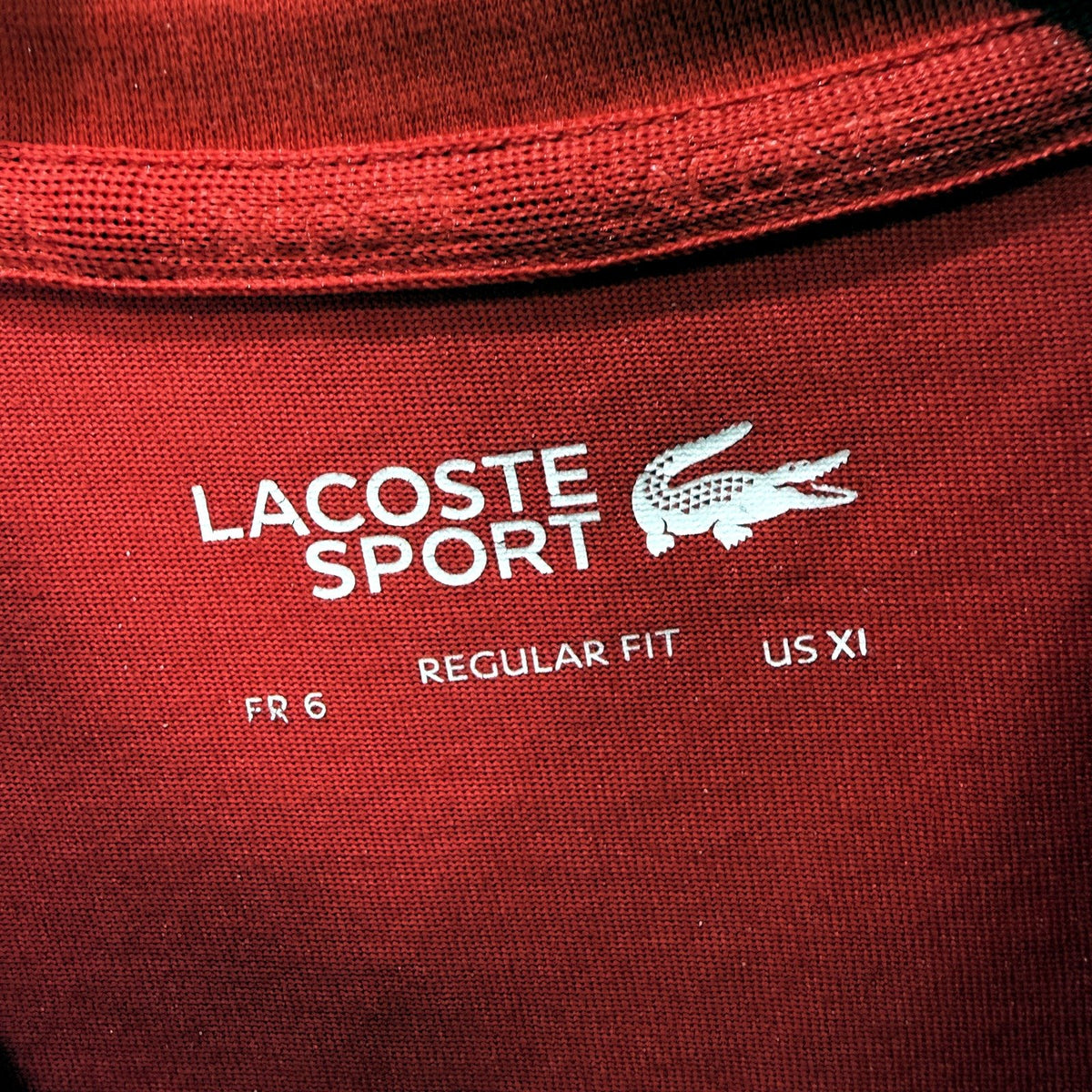 Lacoste Mens Graphic T-Shirt Comfortable Pullover Sweatshirt Red Size XL