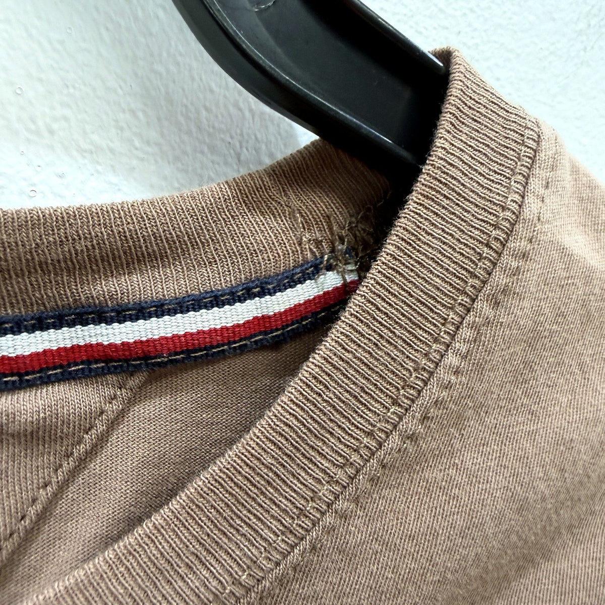 Tommy Hilfiger Womens Slim Fit Organic Cotton Crew Neck T-Shirt Brown Size M