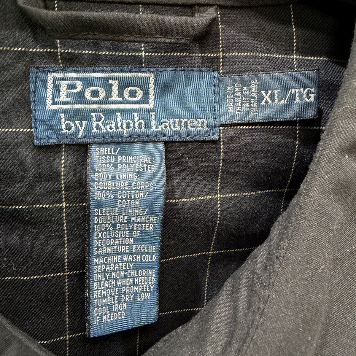 Polo by Ralph Lauren Mens Bi-Swing Jacket Black Lightweight Casual Size XL