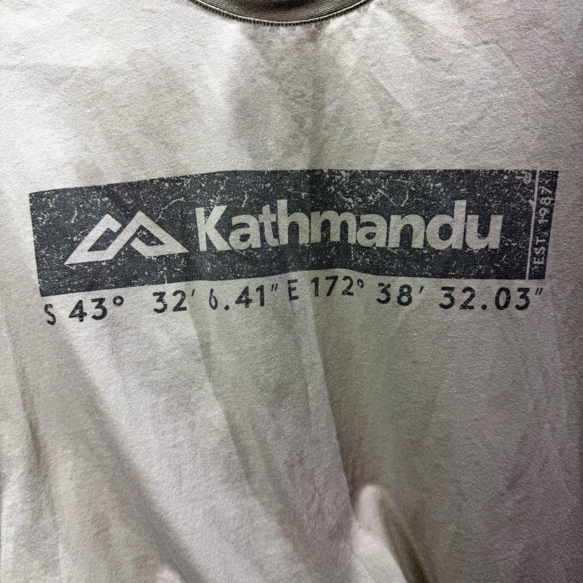 Kathmandu Mens Graphic T-Shirt Sage Green Size S Cotton