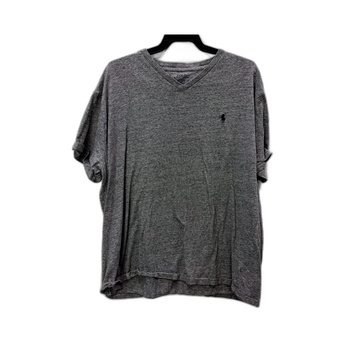 Polo Ralph Lauren Womens V-Neck T-Shirt Classic Fit Heather Gray Size L
