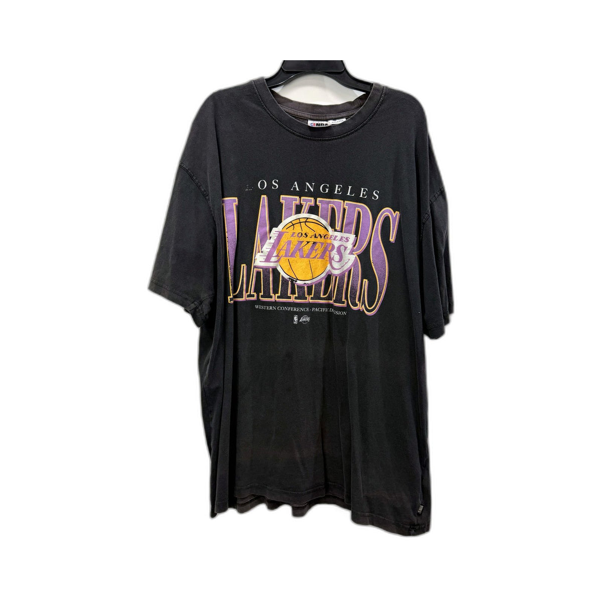 NBA Mens Lakers Vintage Graphic T-Shirt Black 2XL Basketball Size 2XL