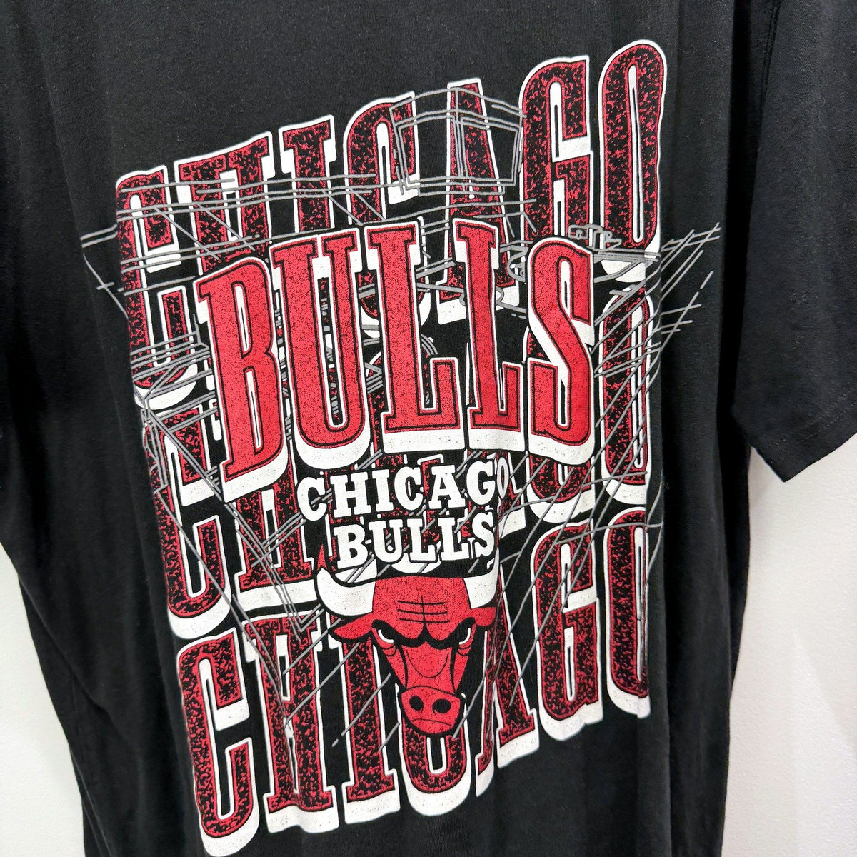 NBA Mens Chicago Bulls Graphic T-Shirt Black 2XL