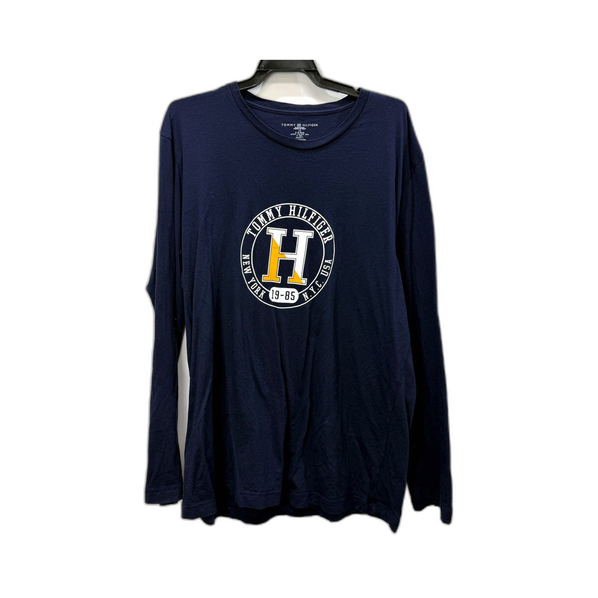 Tommy Hilfiger Mens Navy Blue Long Sleeve Sleepwear Top Size L