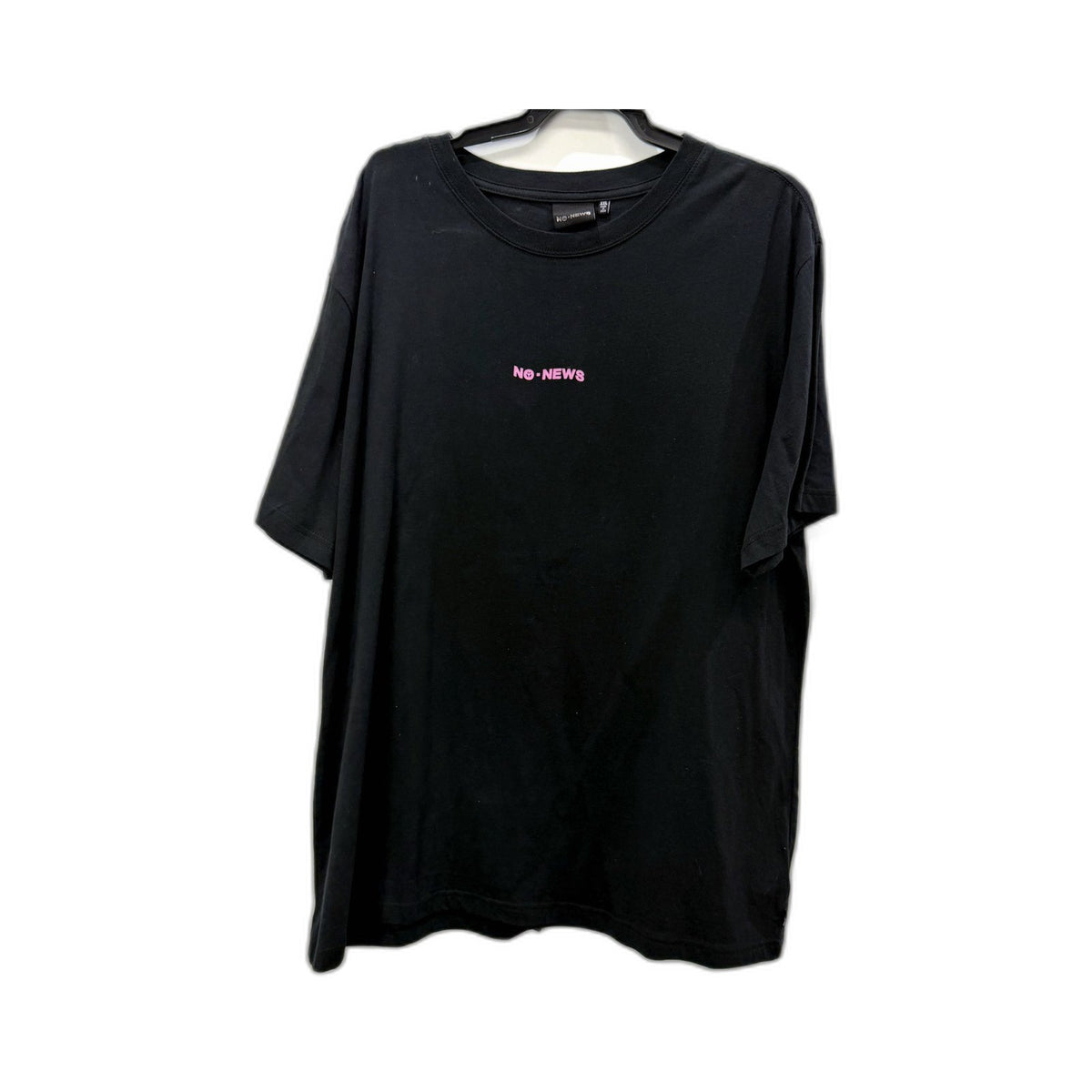 No News Mens Black Graphic T-Shirt by Crew Neck Casual XXL