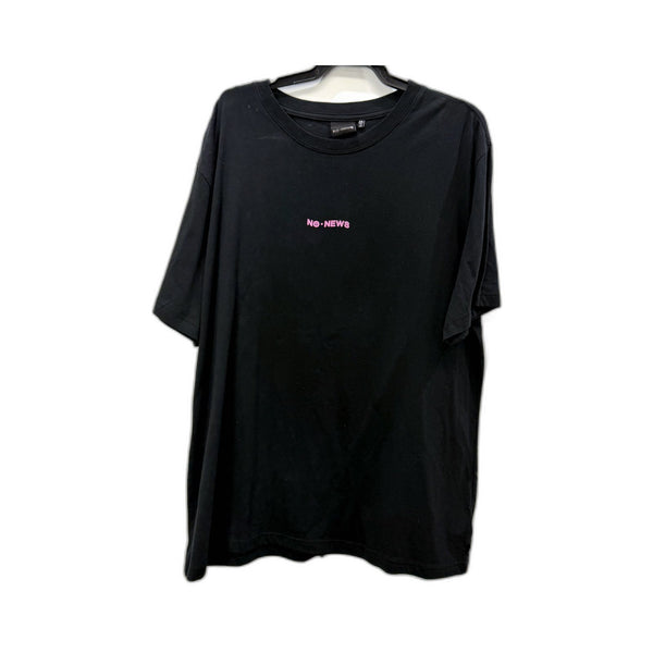 No News Mens Black Graphic T-Shirt by Crew Neck Casual XXL