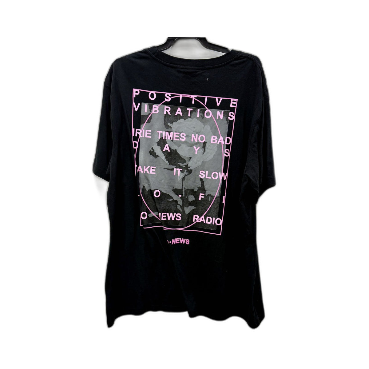 No News Mens Black Graphic T-Shirt by Crew Neck Casual XXL