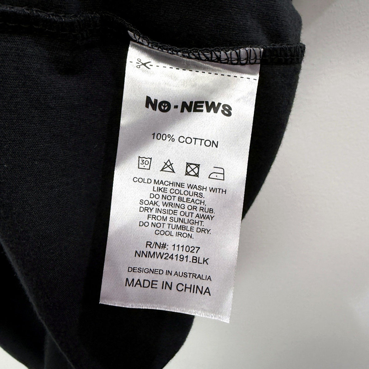 No News Mens Black Graphic T-Shirt by Crew Neck Casual XXL