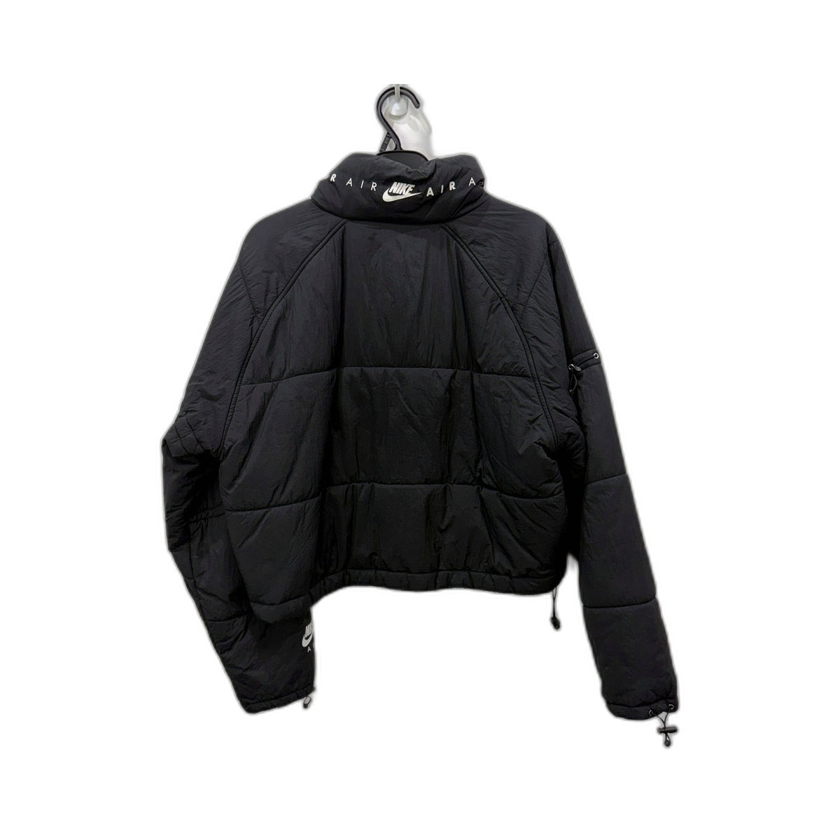 Nike Womens Black Quilted Puffer Jacket Lightweight Cropped XS